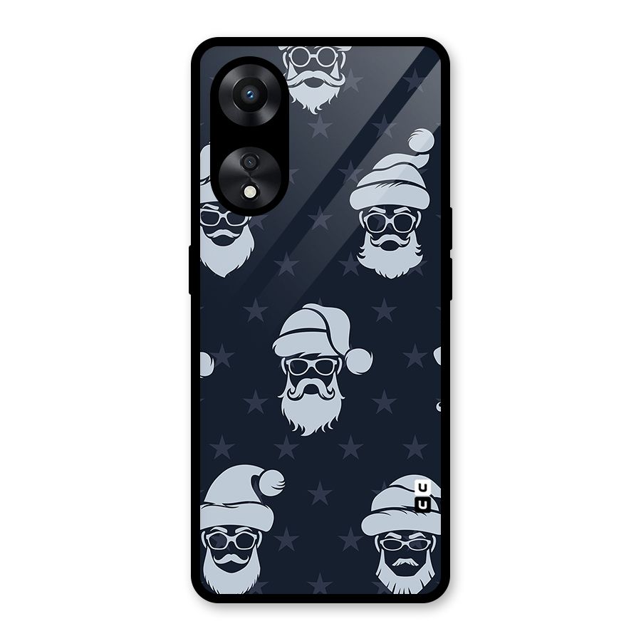 Hipster Santa Glass Back Case for Oppo A78