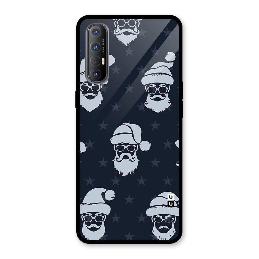 Hipster Santa Glass Back Case for Oppo Reno3 Pro