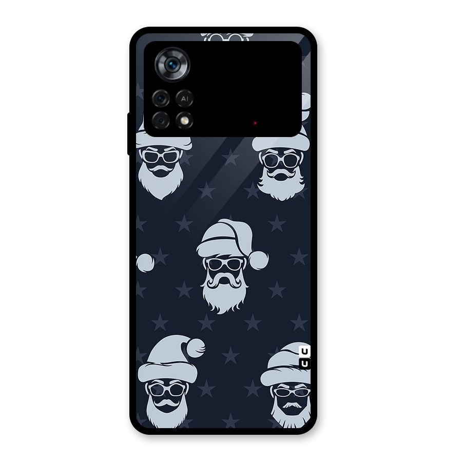 Hipster Santa Glass Back Case for Poco X4 Pro 5G