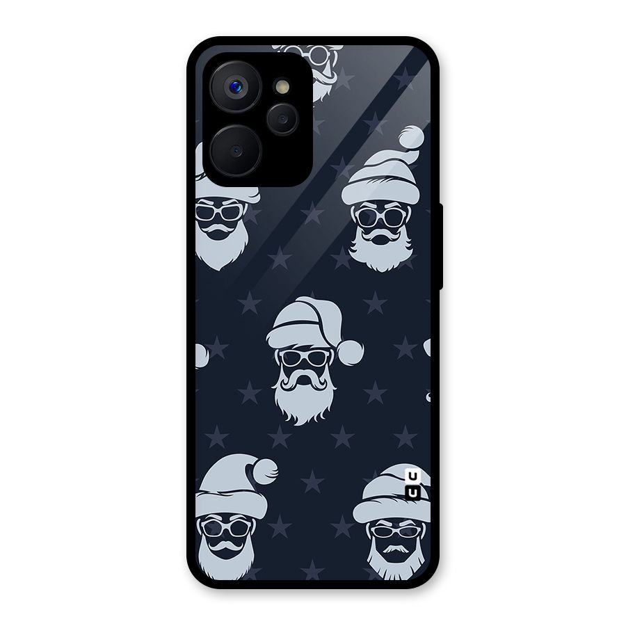Hipster Santa Glass Back Case for Realme 9i 5G