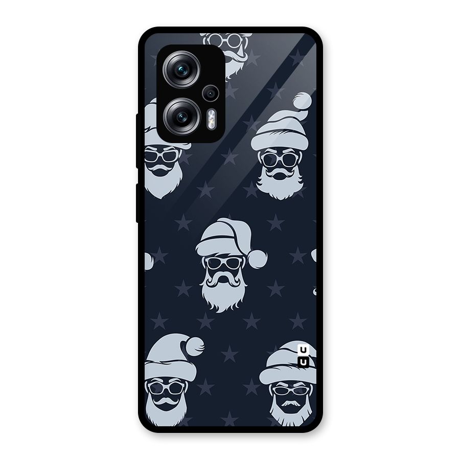 Hipster Santa Glass Back Case for Redmi K50i