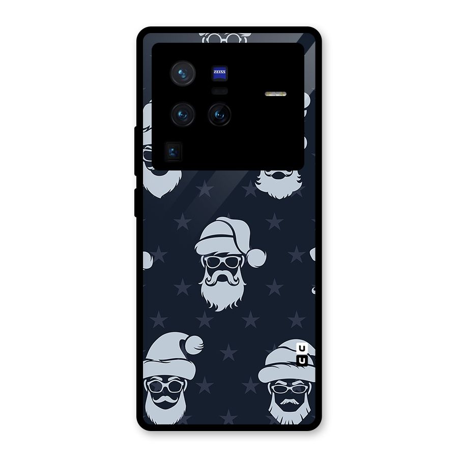 Hipster Santa Glass Back Case for Vivo X80 Pro