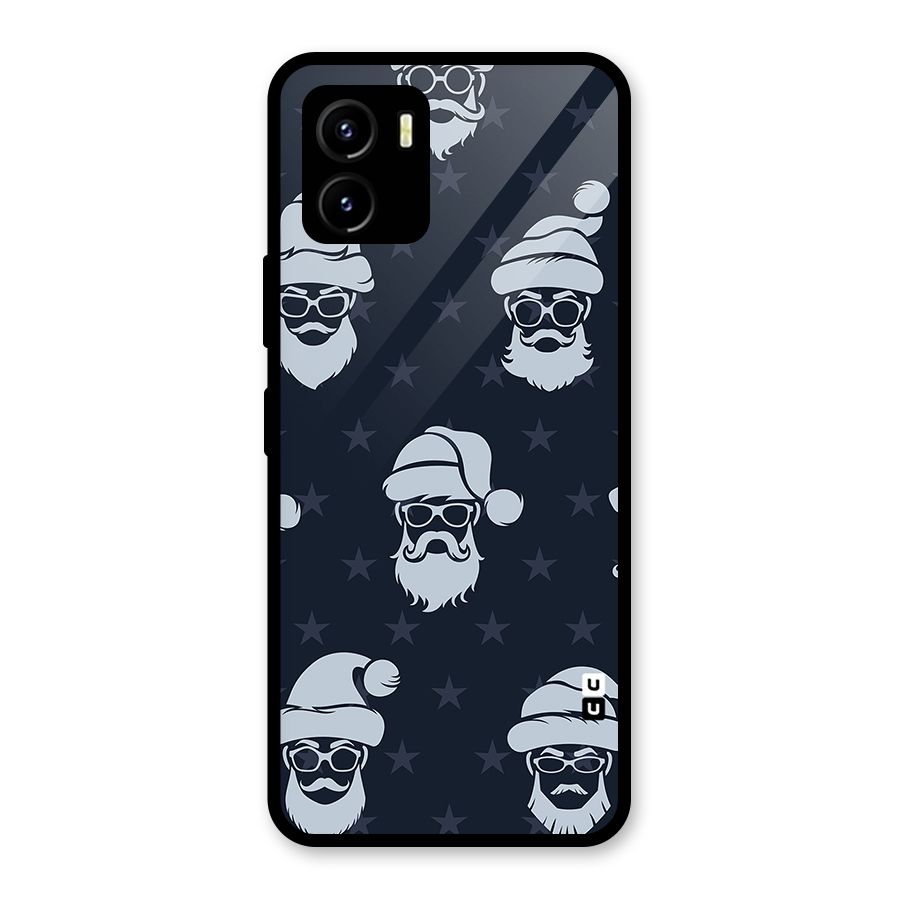 Hipster Santa Glass Back Case for Vivo Y15s