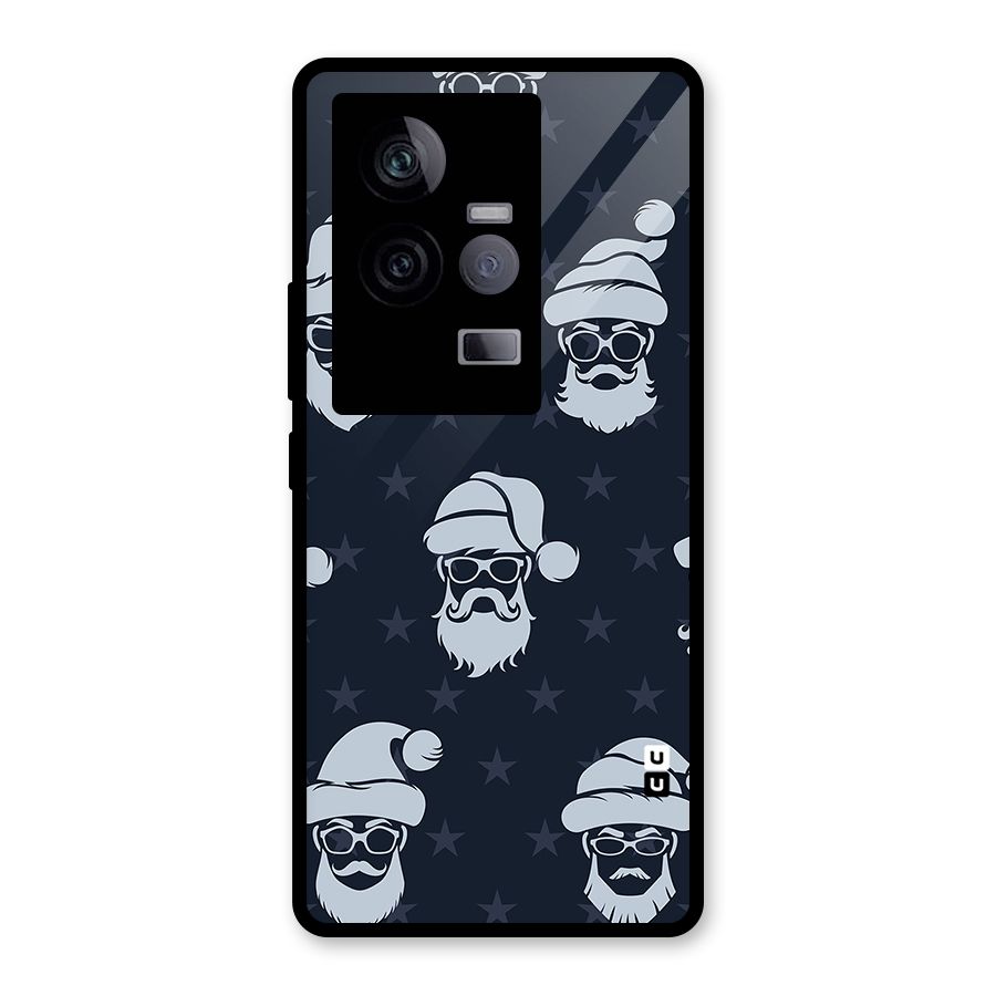 Hipster Santa Glass Back Case for Vivo iQOO 11 5G