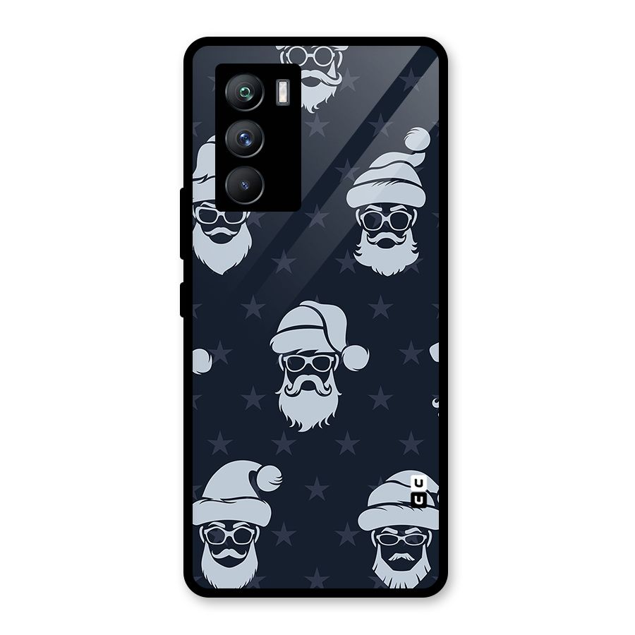 Hipster Santa Glass Back Case for Vivo iQOO 9 SE