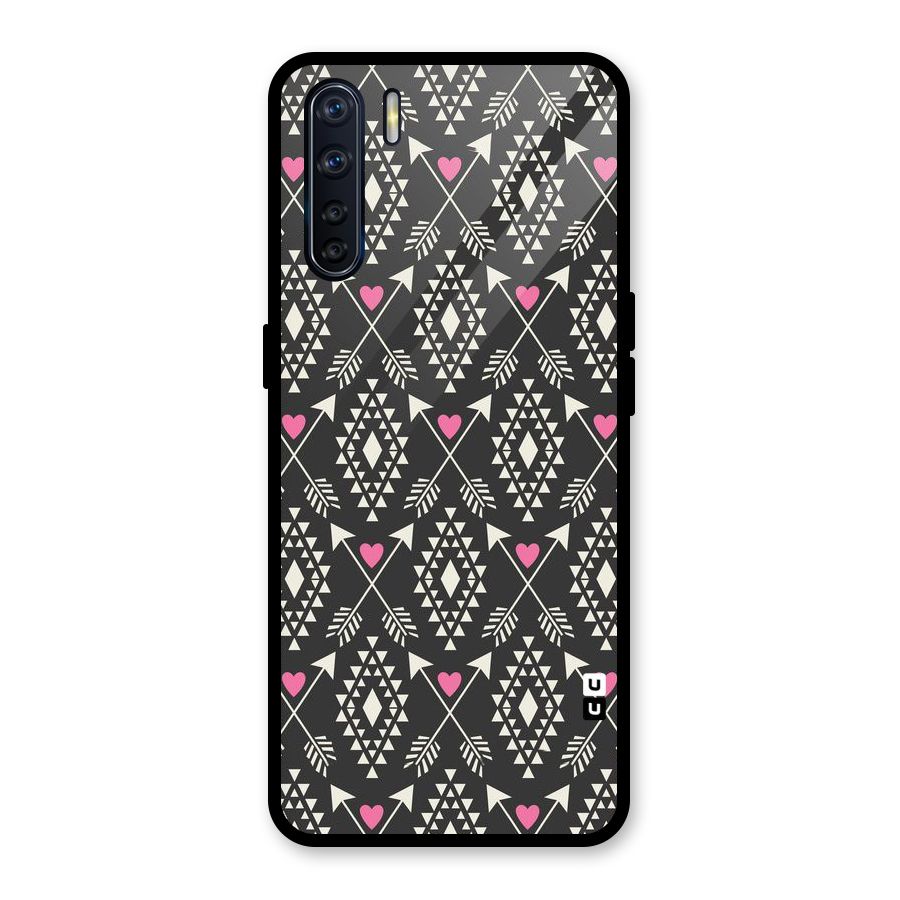 Hit Arrow Love Glass Back Case for Oppo F15