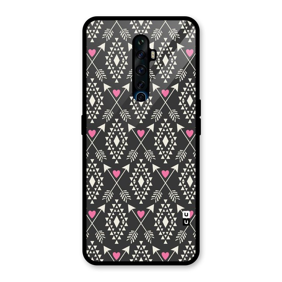 Hit Arrow Love Glass Back Case for Oppo Reno2 Z