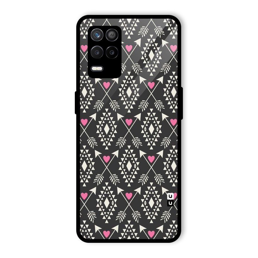 Hit Arrow Love Glass Back Case for Realme 8 5G