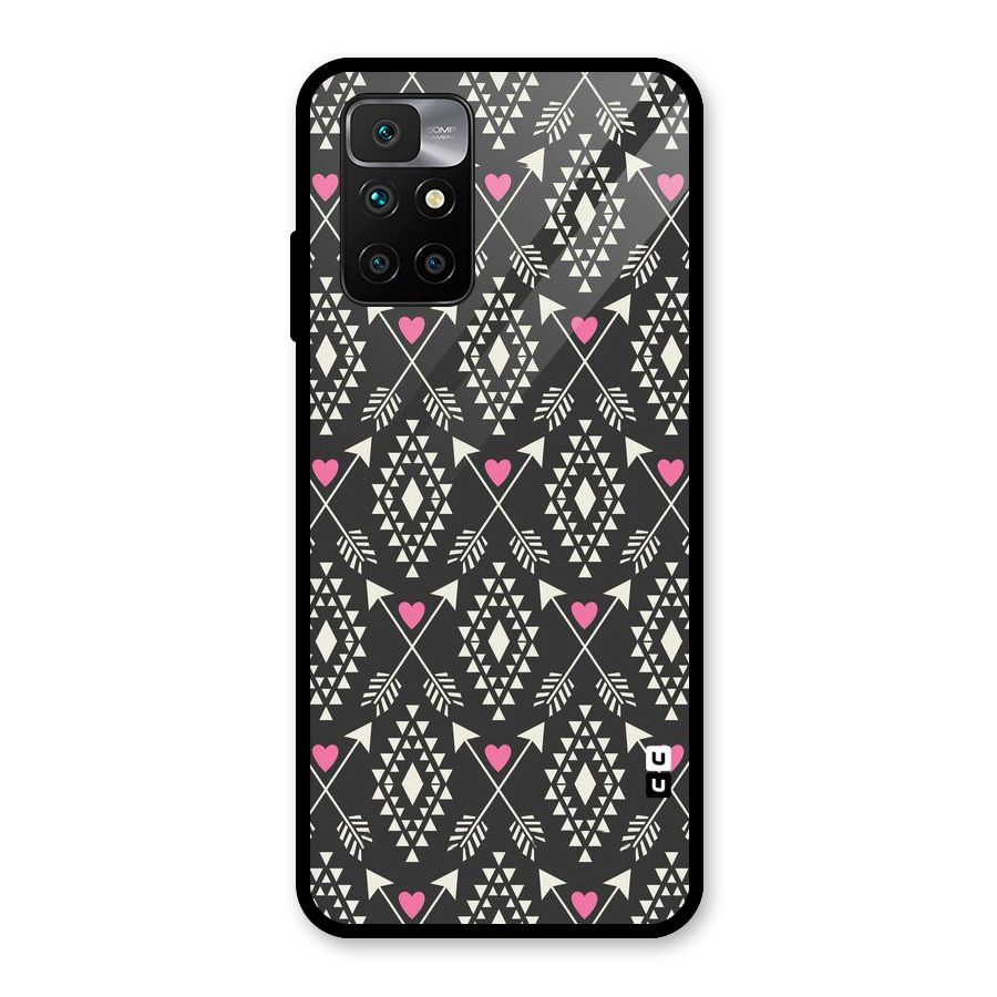 Hit Arrow Love Glass Back Case for Redmi 10 Prime