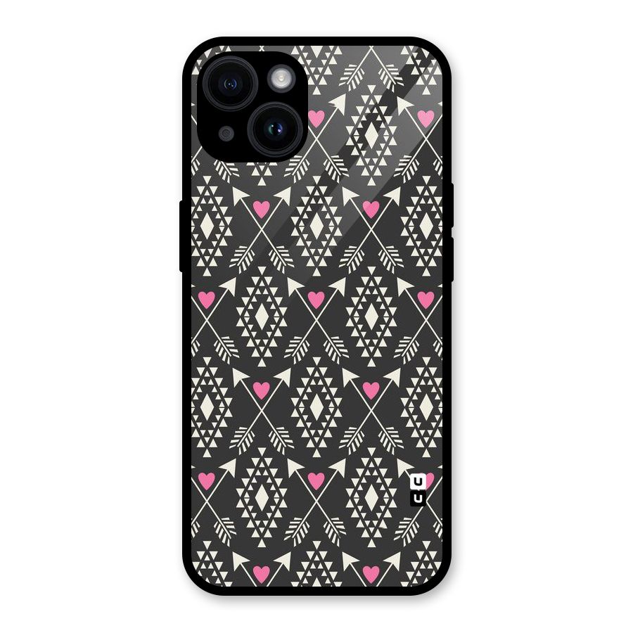 Hit Arrow Love Glass Back Case for iPhone 14