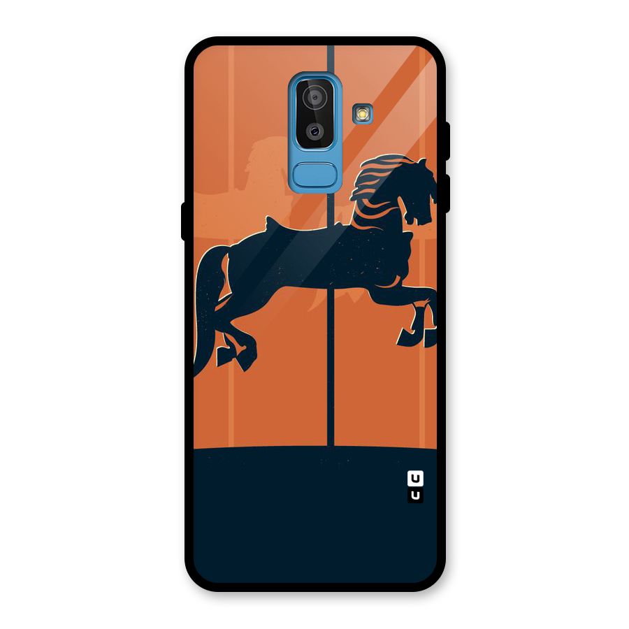 Horse Glass Back Case for Galaxy J8
