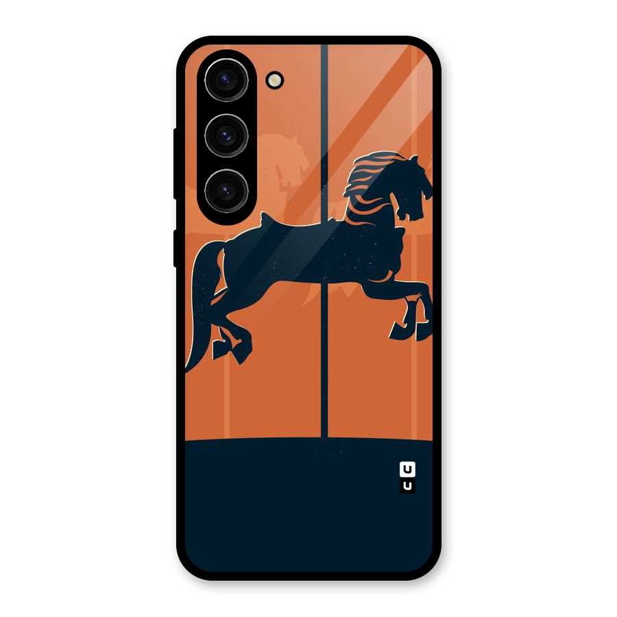 Horse Glass Back Case for Galaxy S23 Plus