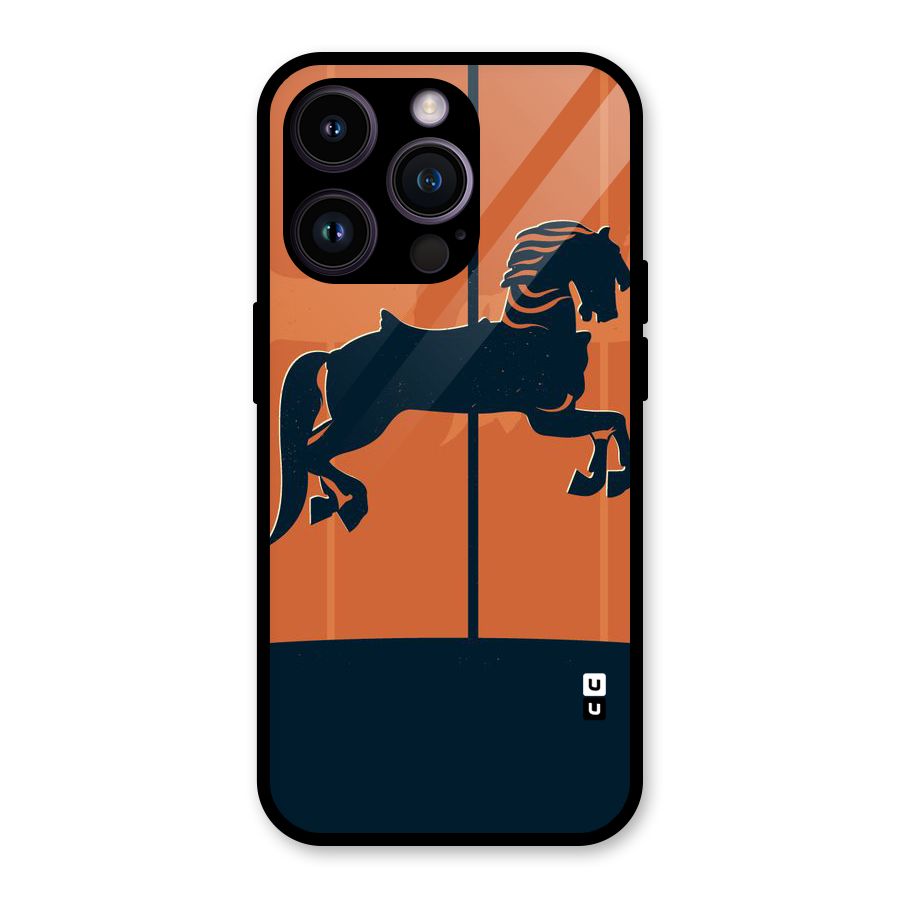 Horse Glass Back Case for iPhone 14 Pro