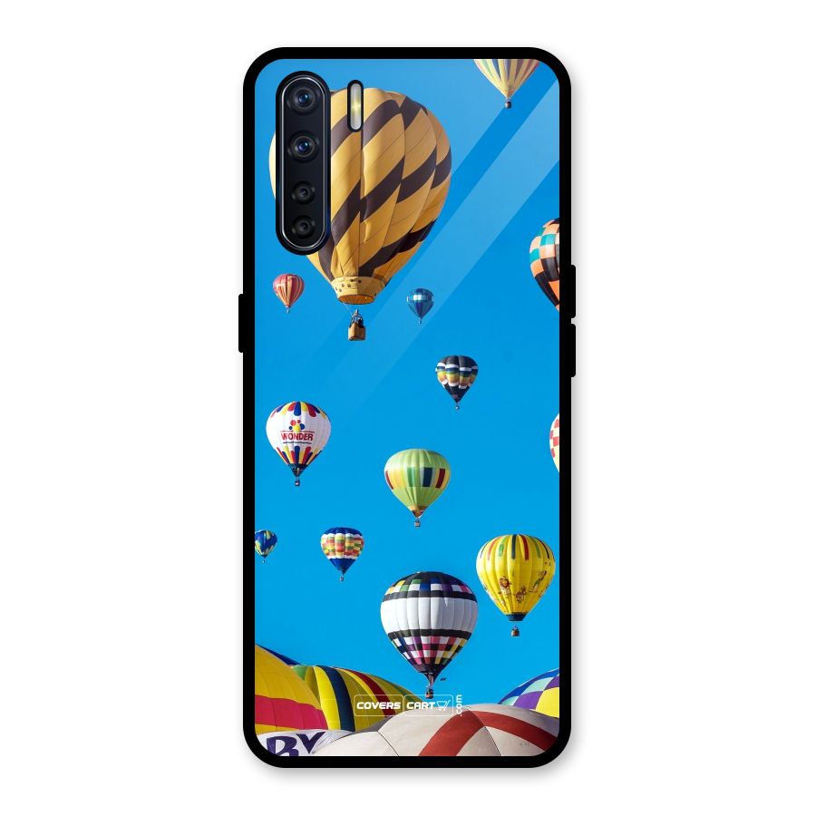 Hot Air Baloons Glass Back Case for Oppo F15