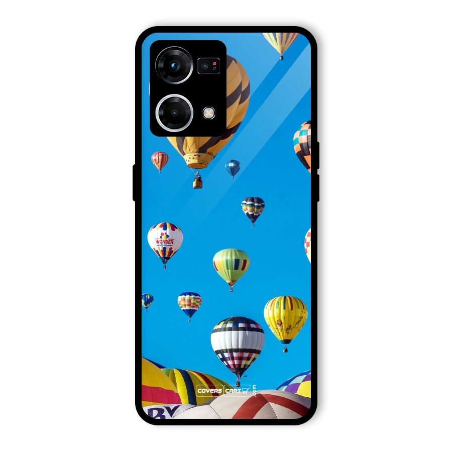 Hot Air Baloons Glass Back Case for Oppo F21s Pro 4G