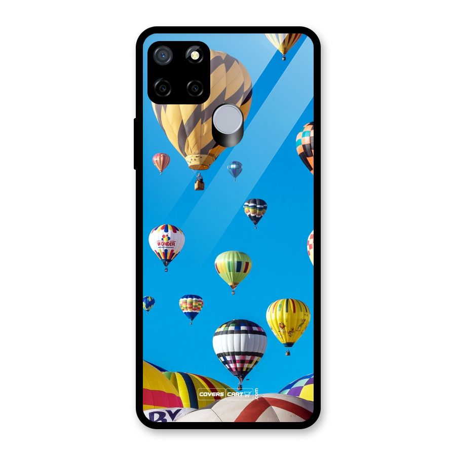 Hot Air Baloons Glass Back Case for Realme C15