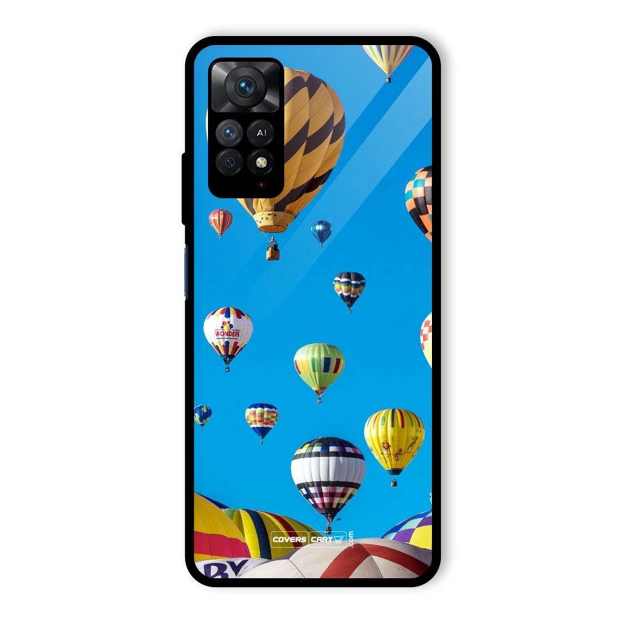 Hot Air Baloons Glass Back Case for Redmi Note 11 Pro