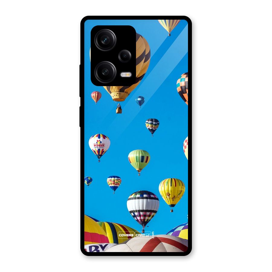 Hot Air Baloons Glass Back Case for Redmi Note 12 Pro