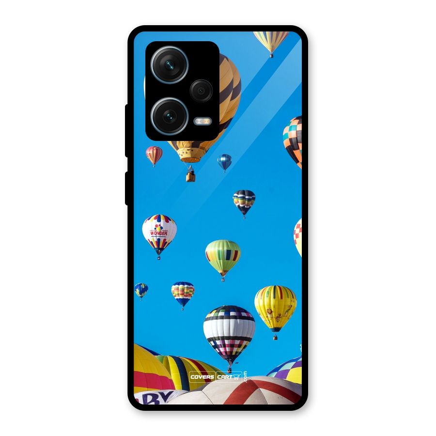 Hot Air Baloons Glass Back Case for Redmi Note 12 Pro Plus 5G