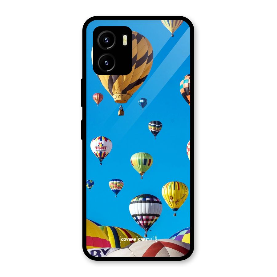Hot Air Baloons Glass Back Case for Vivo Y15s