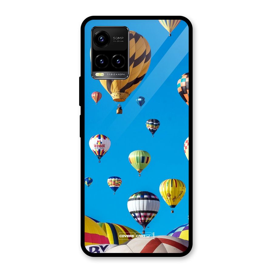 Hot Air Baloons Glass Back Case for Vivo Y21A