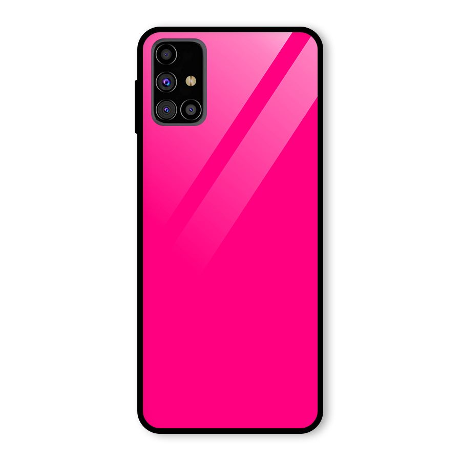 Hot Pink Glass Back Case for Galaxy M31s