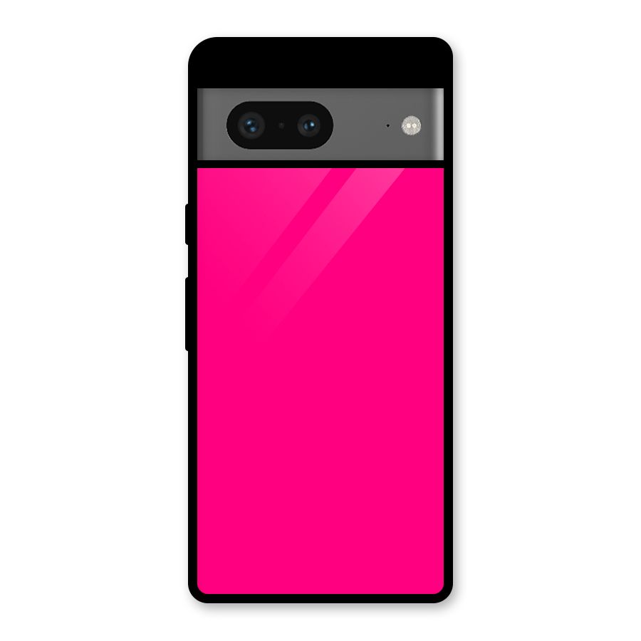 Hot Pink Glass Back Case for Google Pixel 7