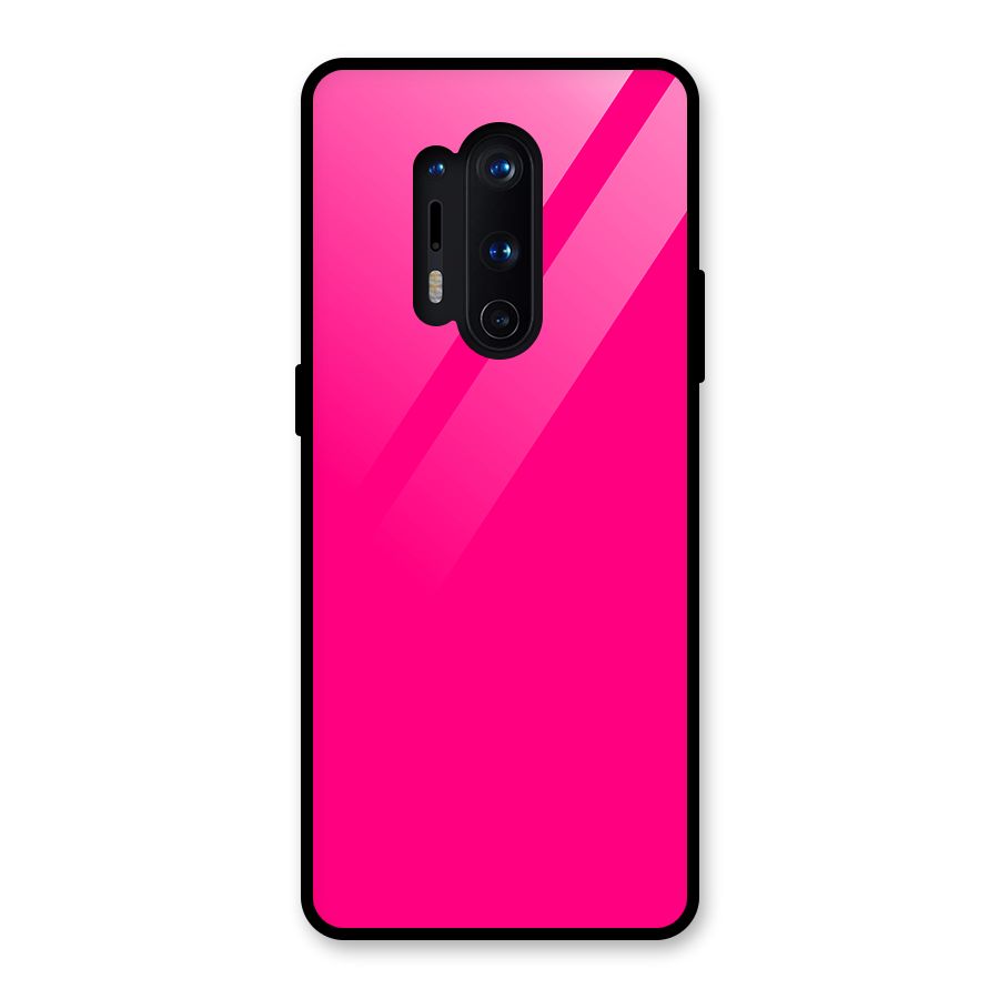 Hot Pink Glass Back Case for OnePlus 8 Pro