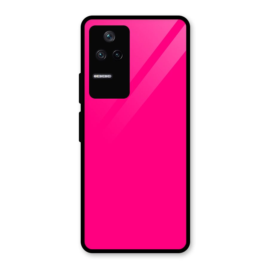 Hot Pink Glass Back Case for Poco F4 5G