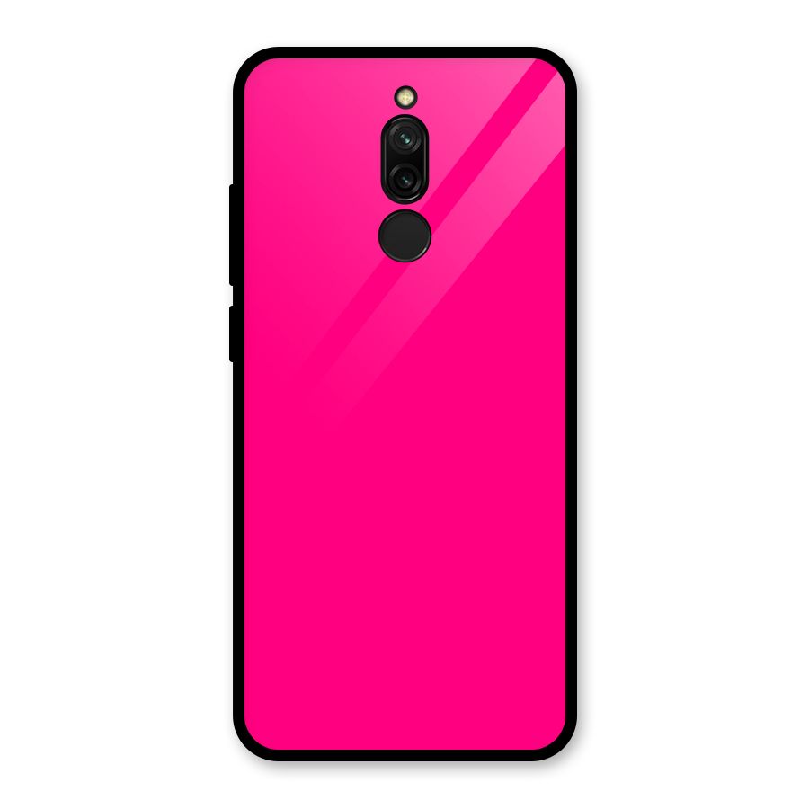 Hot Pink Glass Back Case for Redmi 8