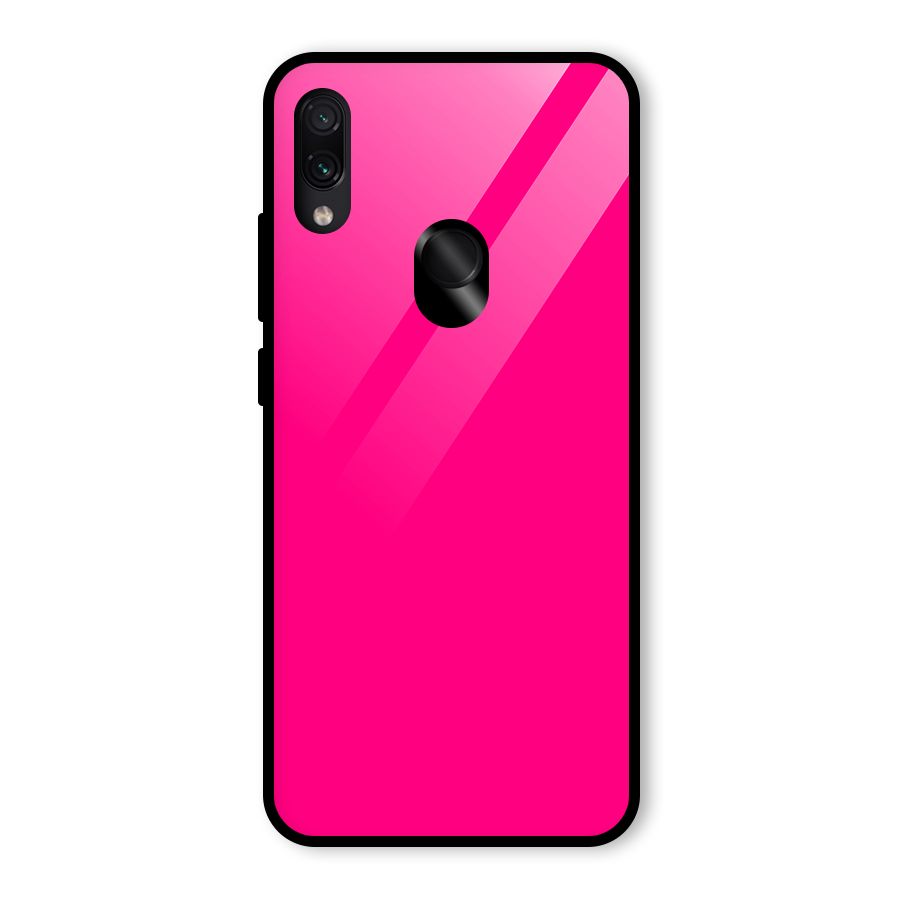 Hot Pink Glass Back Case for Redmi Note 7 Pro