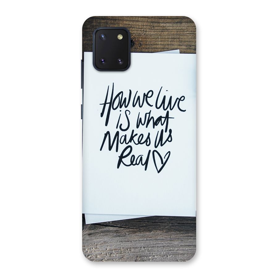 How We Live Back Case for Galaxy Note 10 Lite