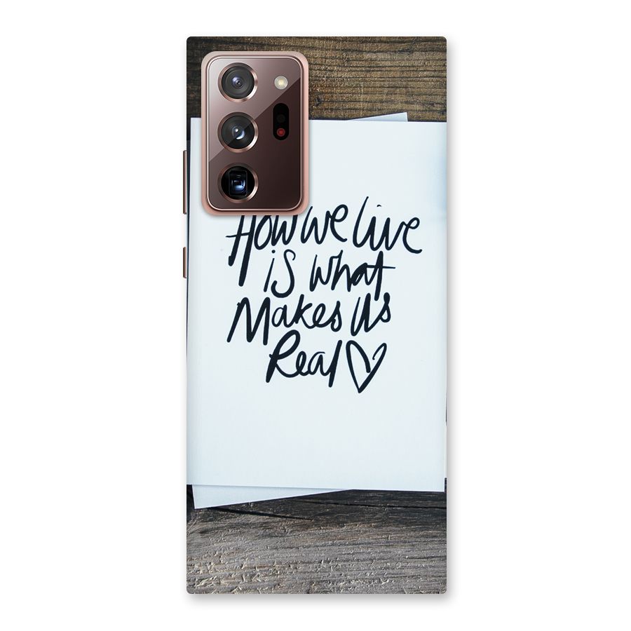 How We Live Back Case for Galaxy Note 20 Ultra
