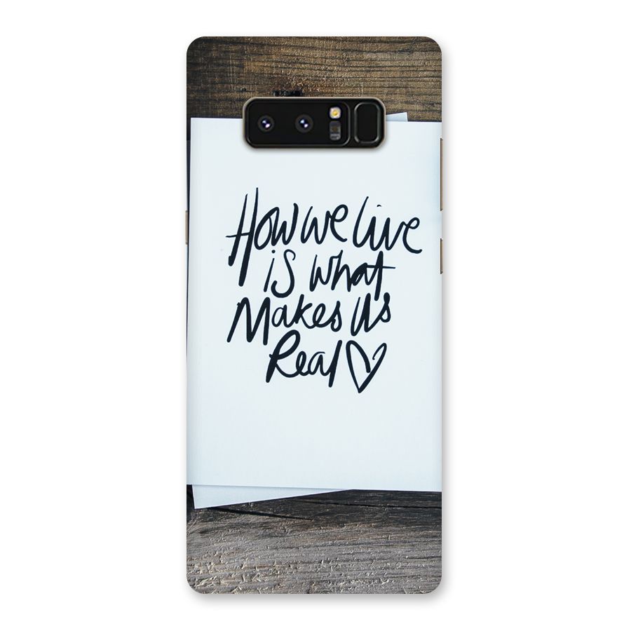 How We Live Back Case for Galaxy Note 8