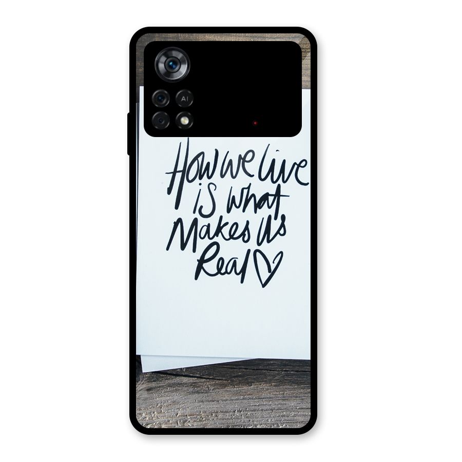 How We Live Glass Back Case for Poco X4 Pro 5G