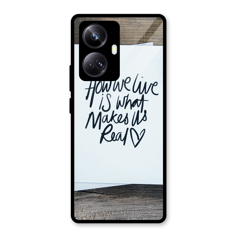 How We Live Glass Back Case for Realme 10 Pro Plus
