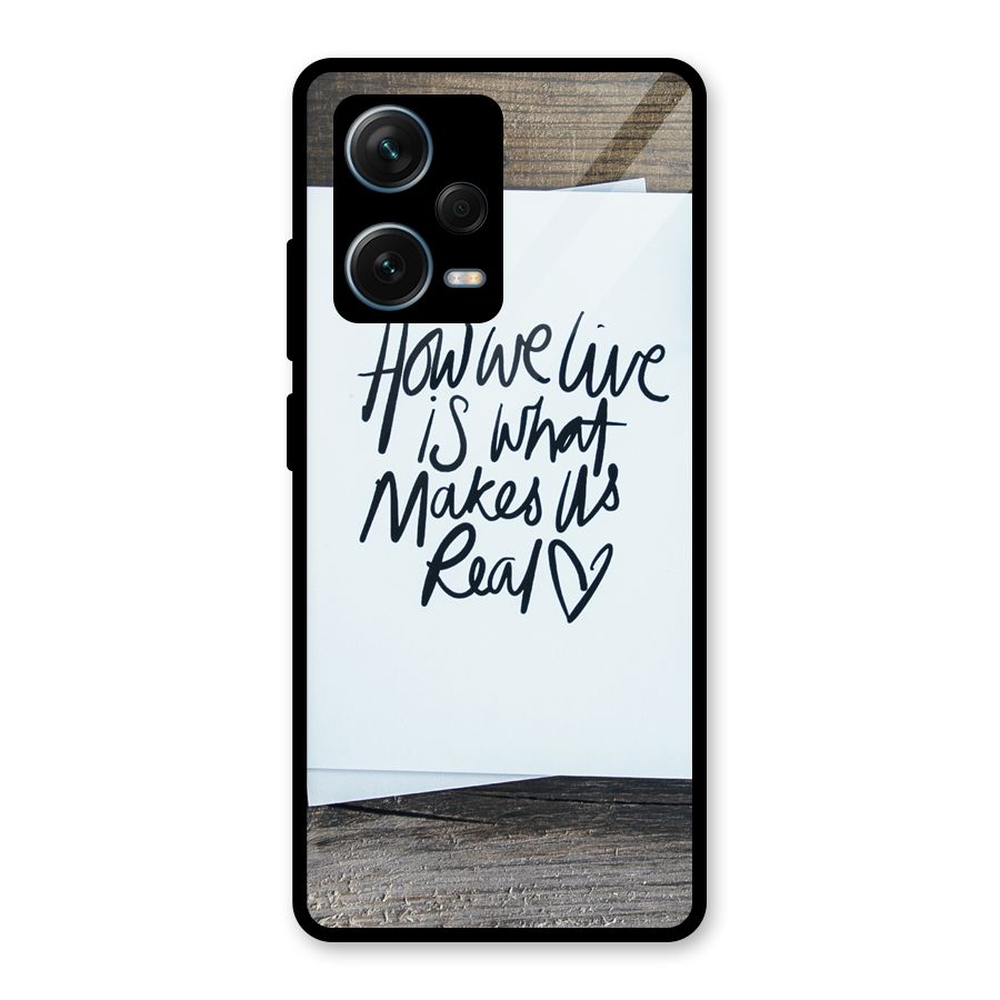 How We Live Glass Back Case for Redmi Note 12 Pro Plus 5G