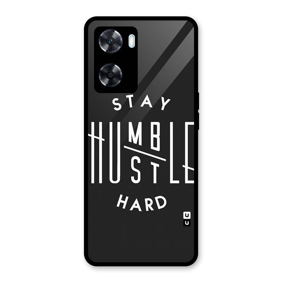 Hustle Hard Glass Back Case for Oppo A77