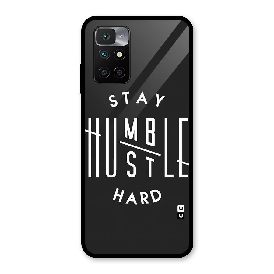 Hustle Hard Glass Back Case for Redmi 10 Prime