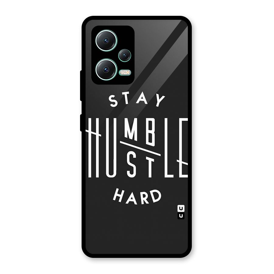 Hustle Hard Glass Back Case for Redmi Note 12 5G