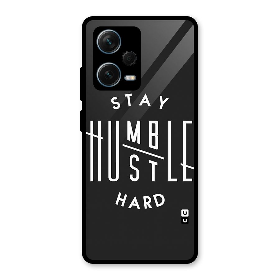 Hustle Hard Glass Back Case for Redmi Note 12 Pro Plus 5G