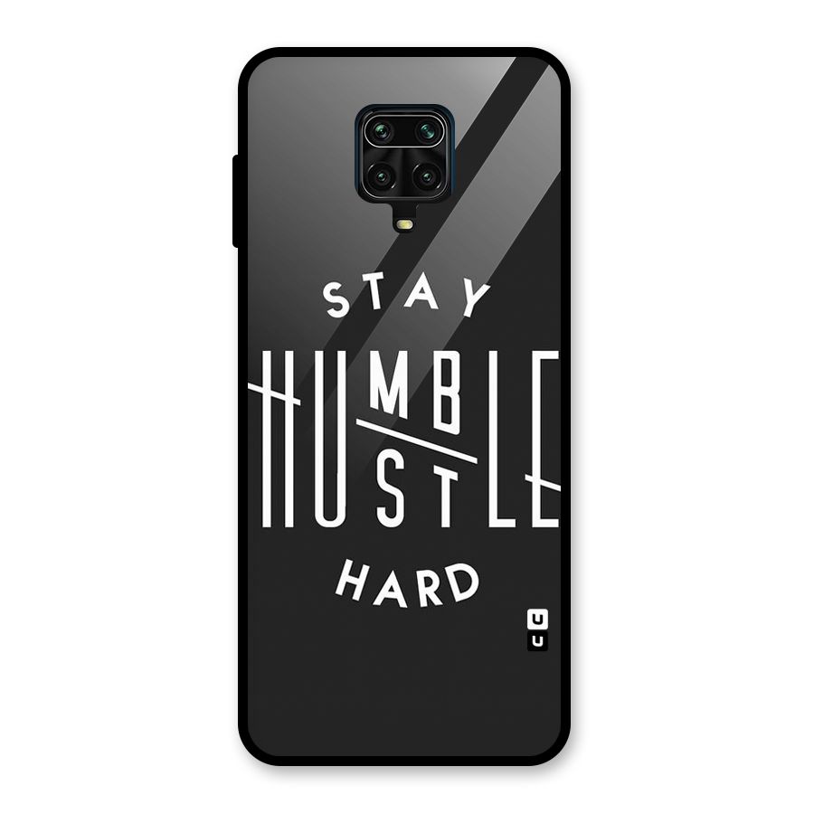 Hustle Hard Glass Back Case for Redmi Note 9 Pro Max