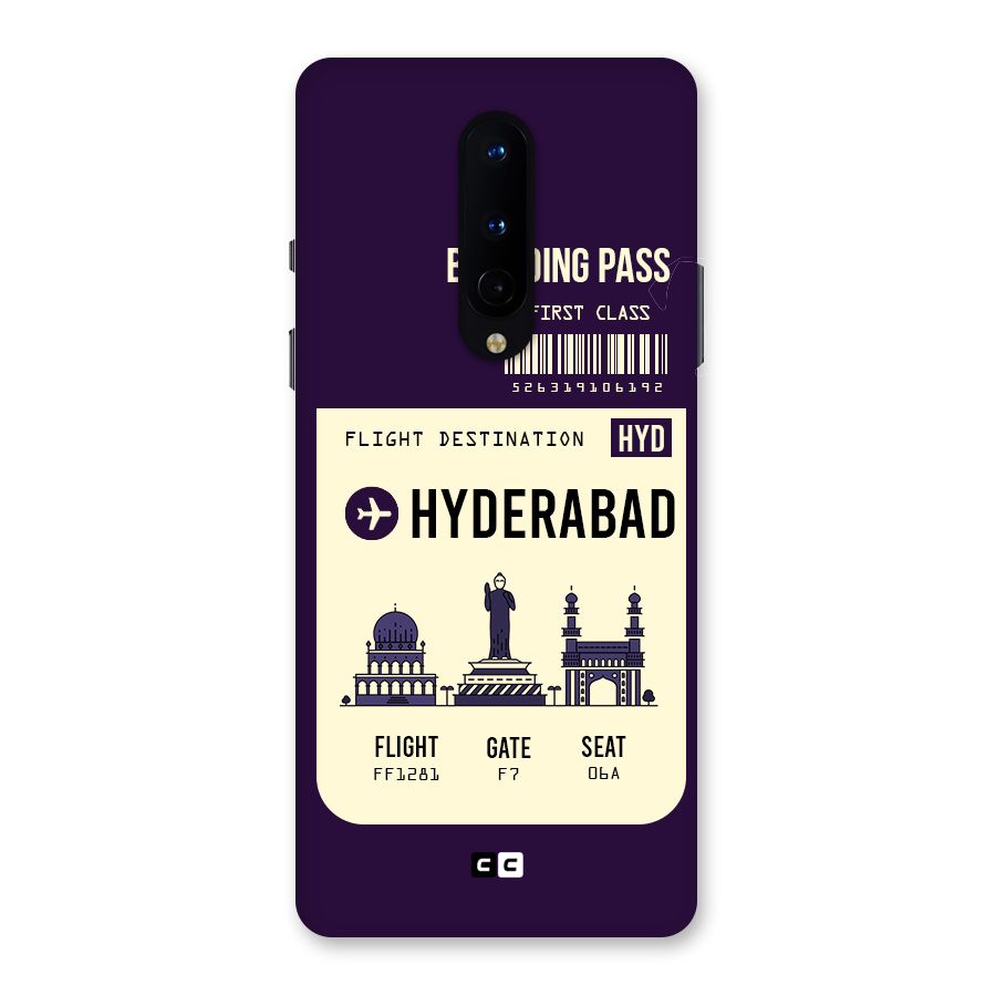 Hyderabad Boarding Pass Back Case for OnePlus 8