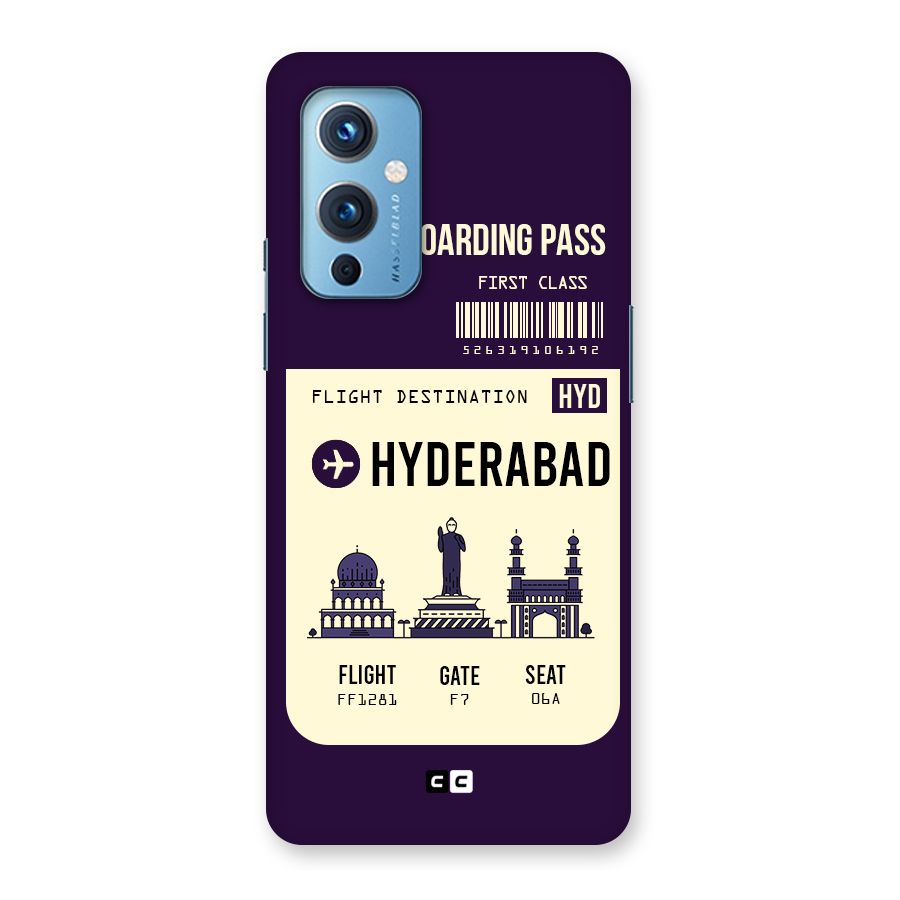 Hyderabad Boarding Pass Back Case for OnePlus 9