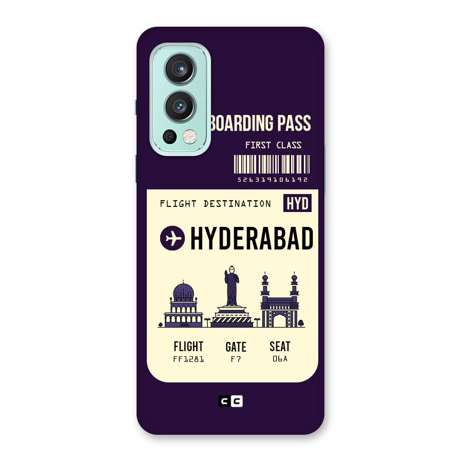 Hyderabad Boarding Pass Back Case for OnePlus Nord 2 5G