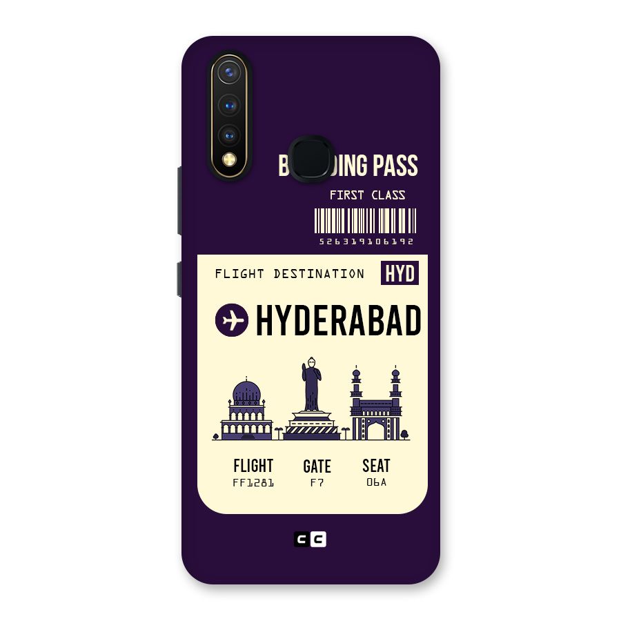 Hyderabad Boarding Pass Back Case for Vivo Y19