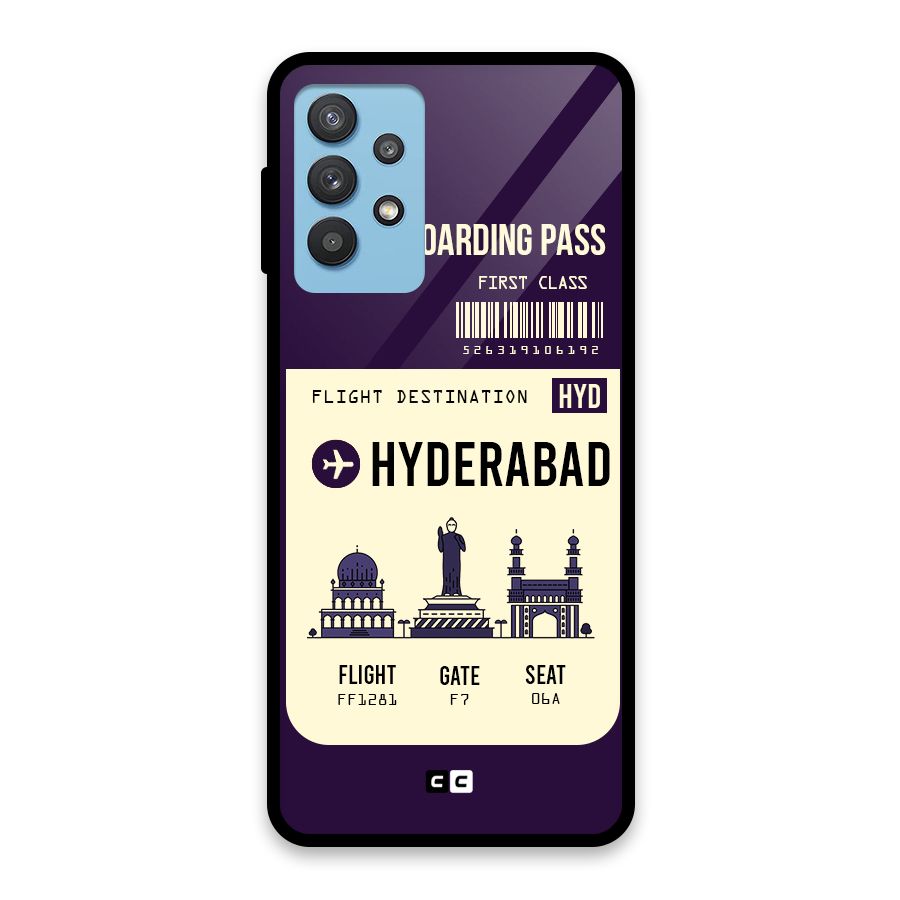 Hyderabad Boarding Pass Glass Back Case for Galaxy M32 5G
