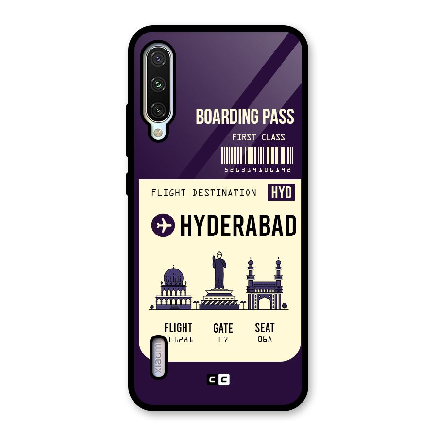 Hyderabad Boarding Pass Glass Back Case for Mi A3