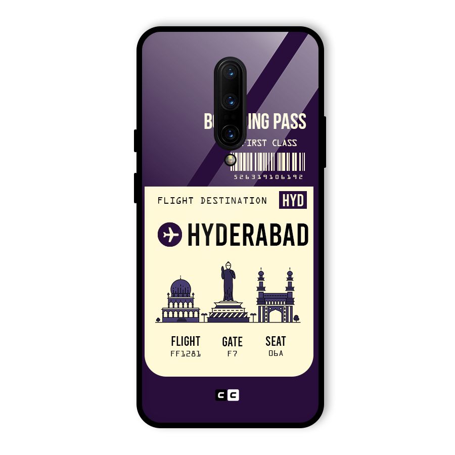 Hyderabad Boarding Pass Glass Back Case for OnePlus 7 Pro