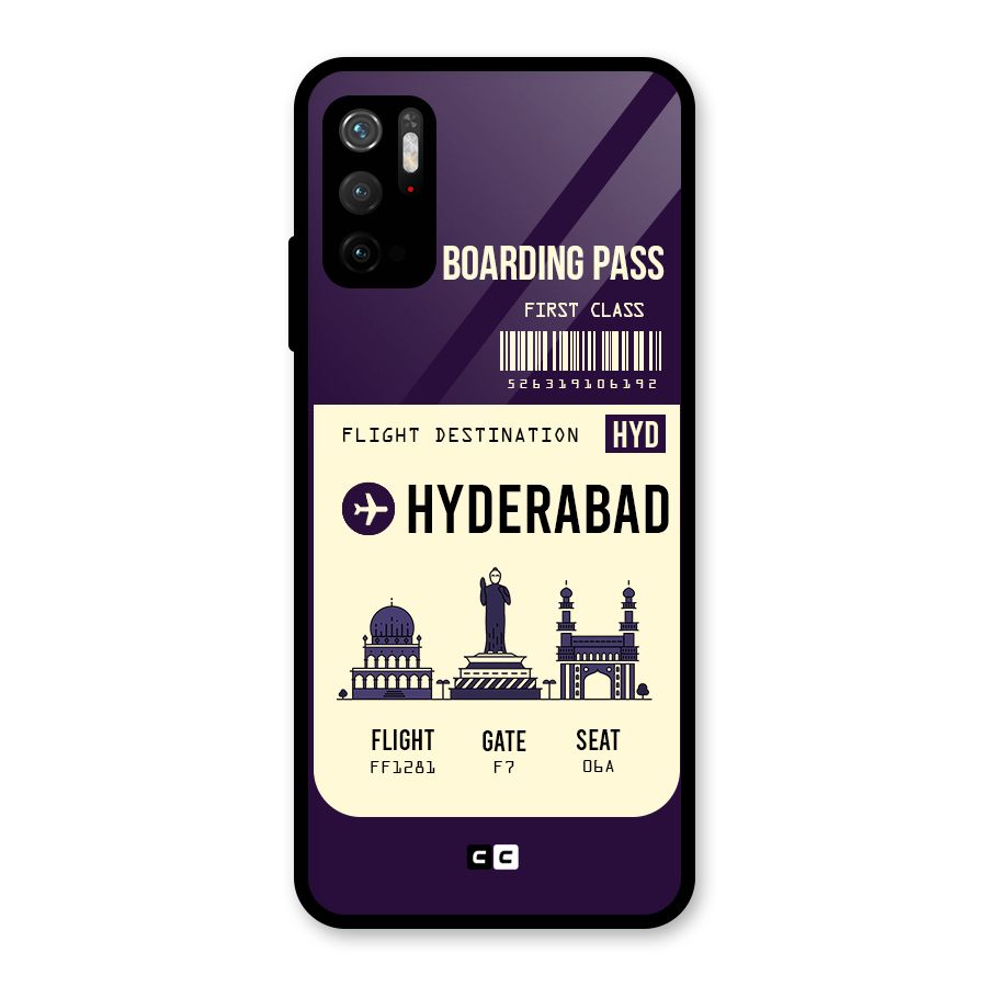 Hyderabad Boarding Pass Glass Back Case for Poco M3 Pro 5G